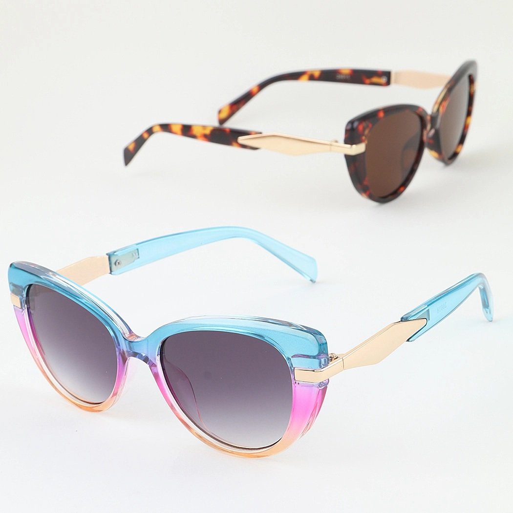 Gafas retro de ojo de gato multicolor - Imagen 2