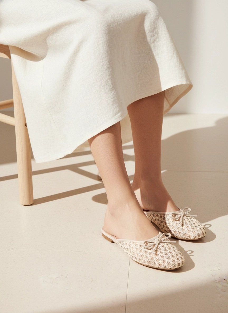 Mules de rafia tejida - Imagen 4