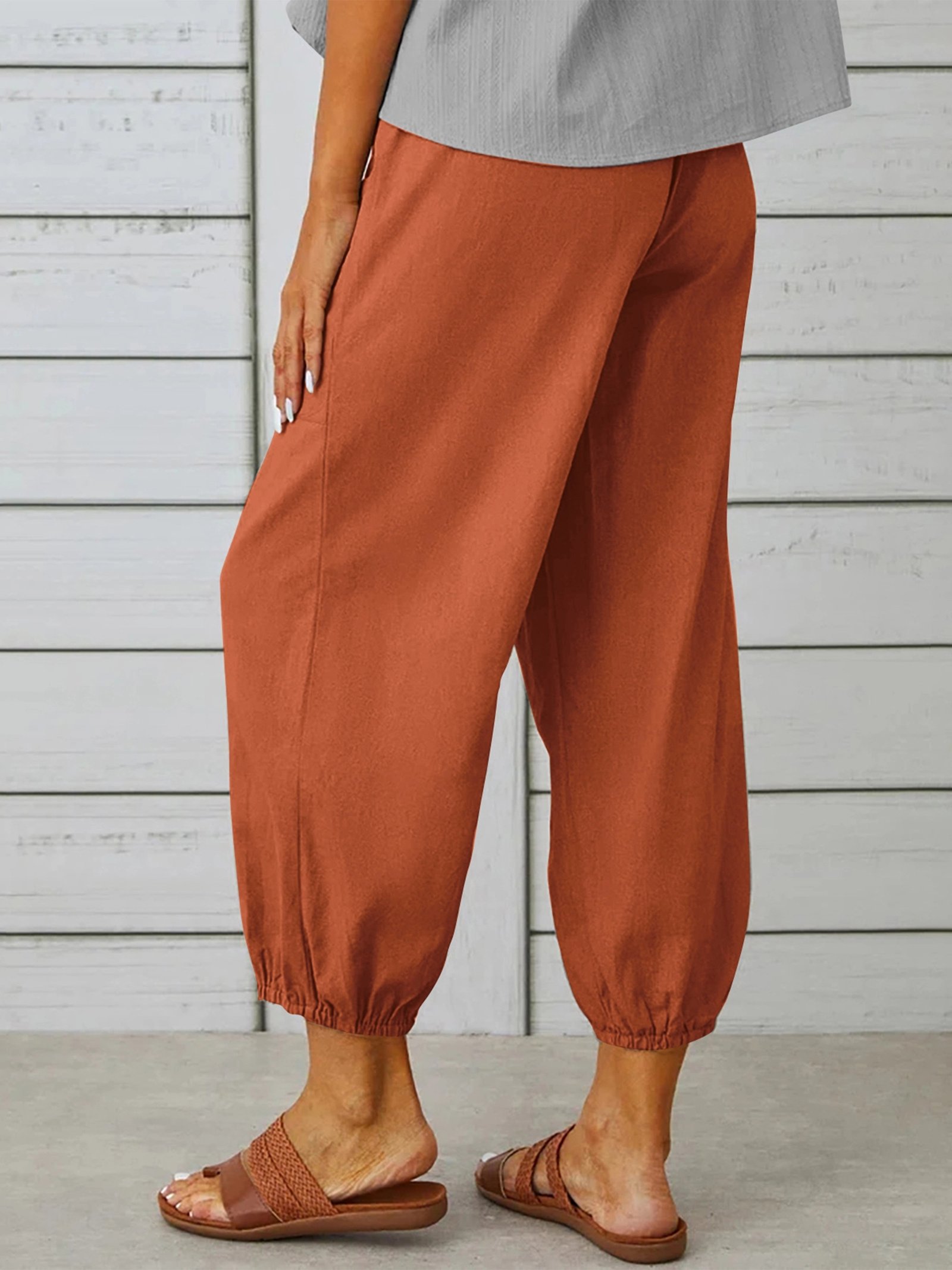 Pantalones de Tiro Alto con Botones - Imagen 2