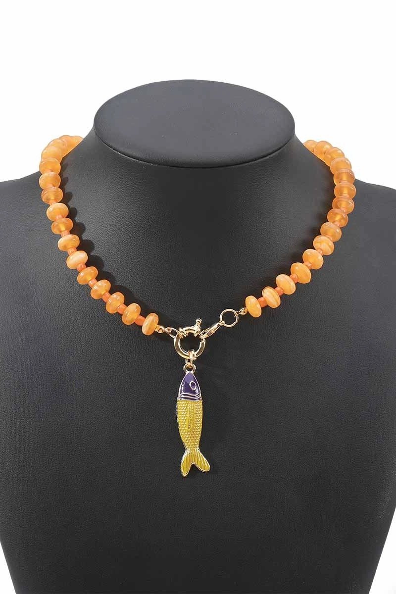 Collar con colgante de pez - Imagen 3