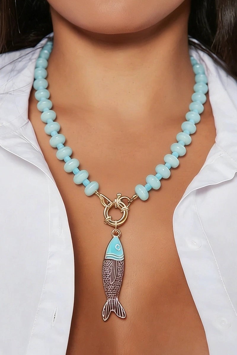 Collar con colgante de pez - Imagen 4