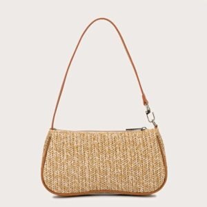 Bolsa de paja tejida