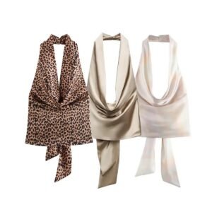 Top Halter Chic Francés