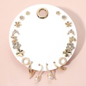 10 pares mariposas con perlas y floral