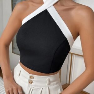 Top color blanco y negro