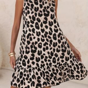 Vestido estampado de leopardo
