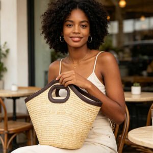 Bolso de playa de paja