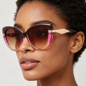 Gafas retro de ojo de gato multicolor
