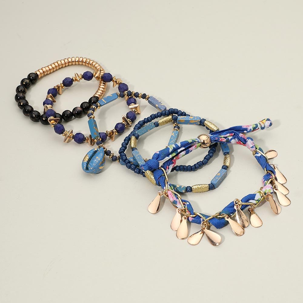 6 PIEZAS Pulseras ajustables multicapa - Imagen 3