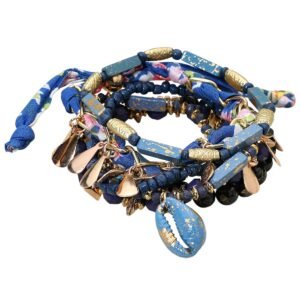 6 PIEZAS Pulseras ajustables multicapa