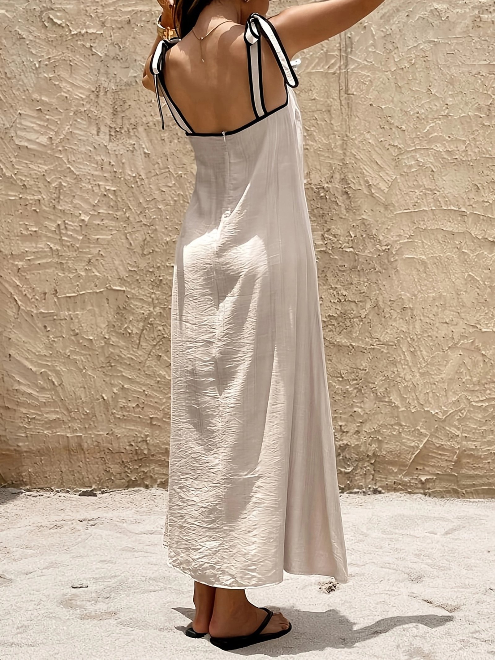 Vestido tirantes anudados - Imagen 3