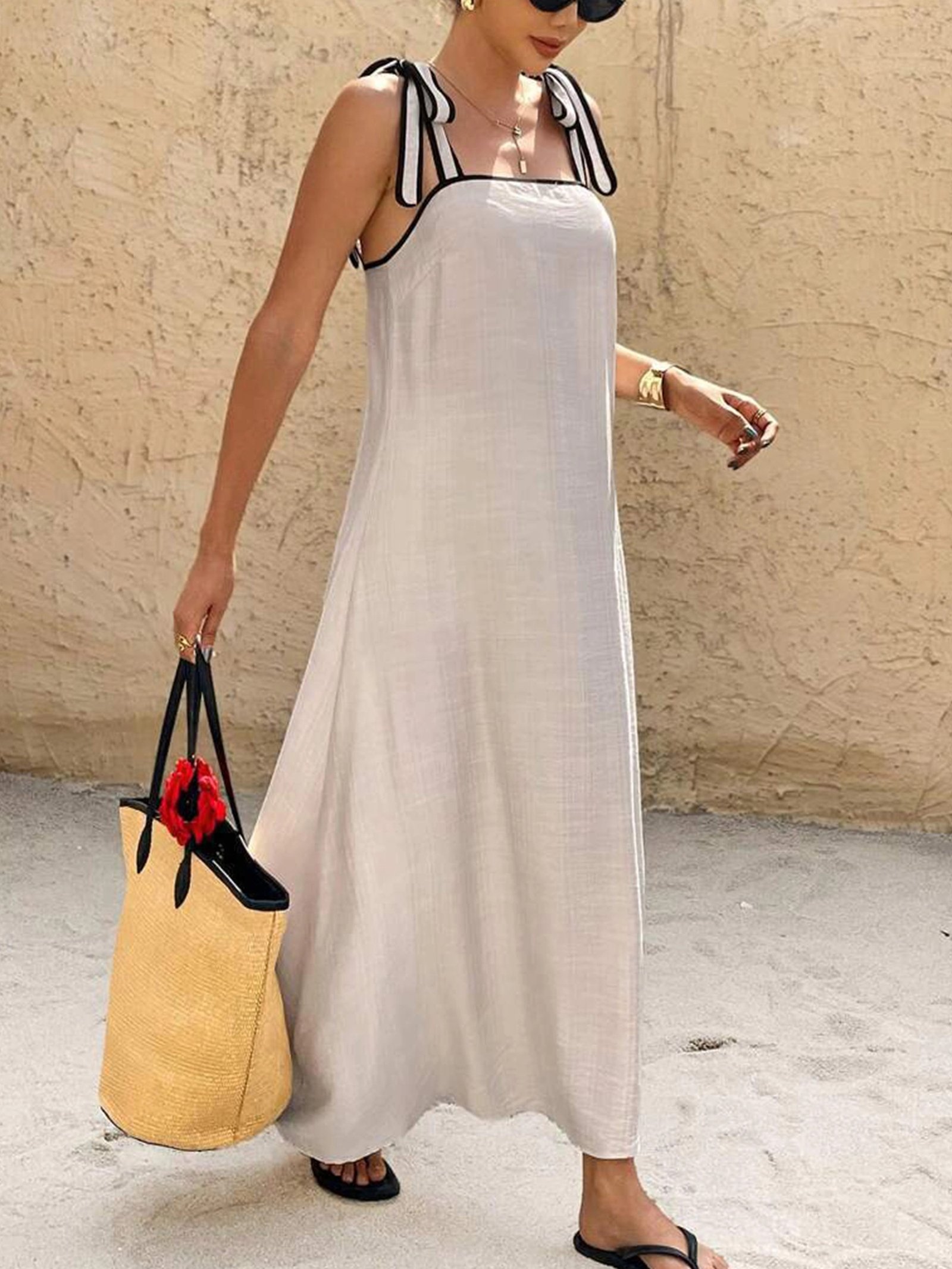 Vestido tirantes anudados