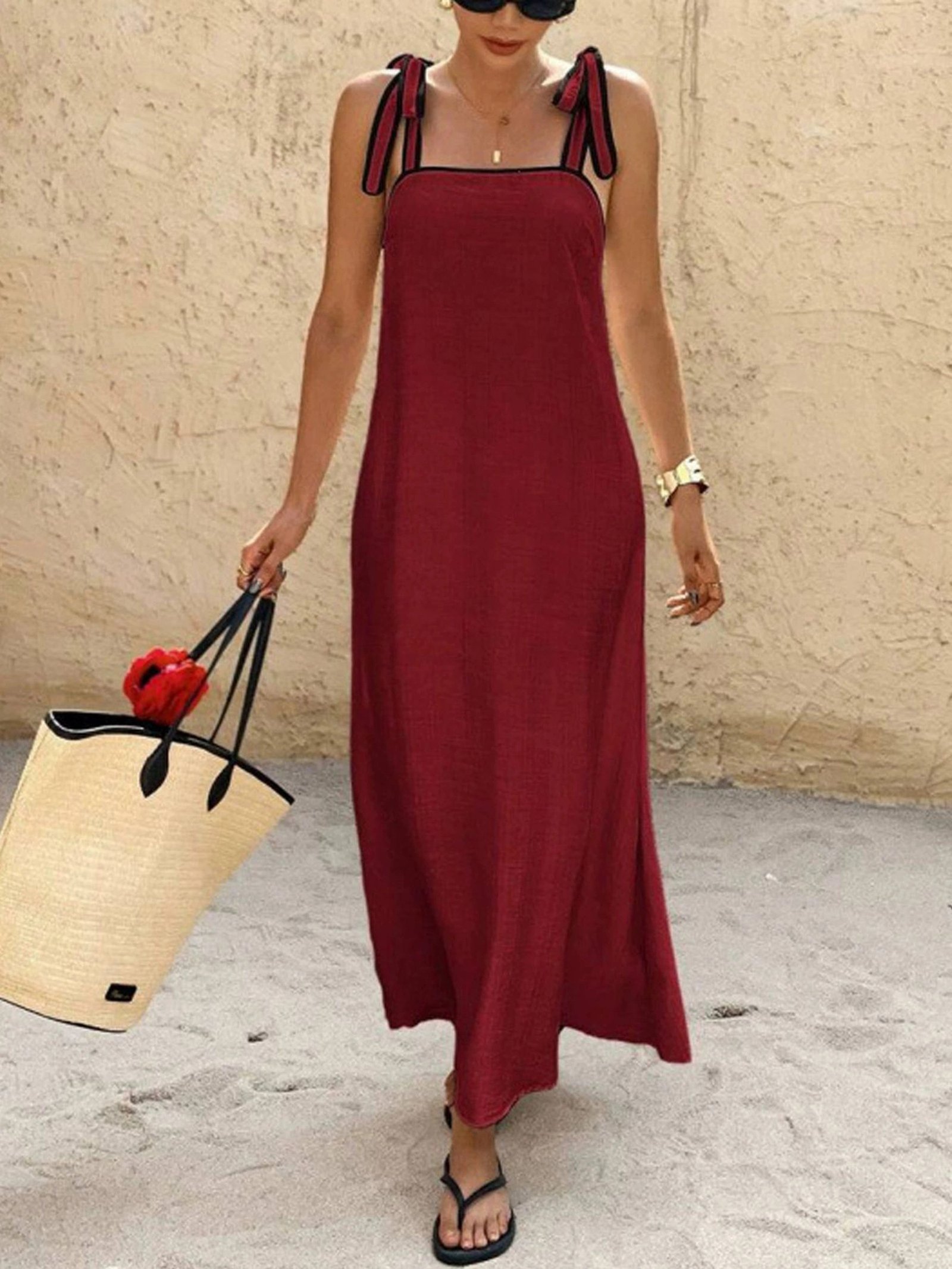 Vestido tirantes anudados - Imagen 6