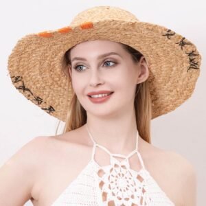 Sombrero de rafia flexible
