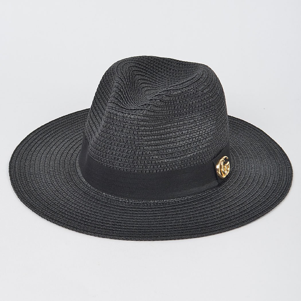 Sombrero fedora de paja sintética - Imagen 2