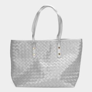 Bolso tote tejido de piel sintética