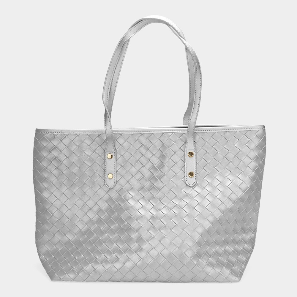Bolso tote tejido de piel sintética