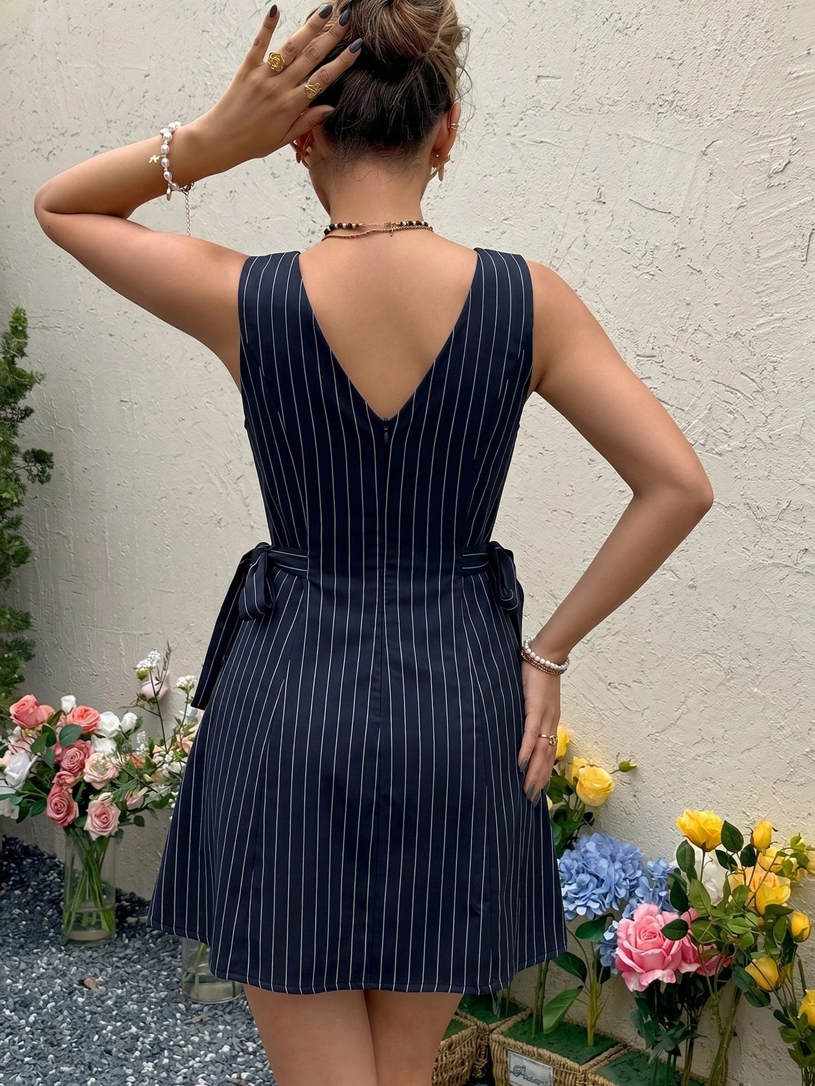 Vestido rayas verticales - Imagen 3