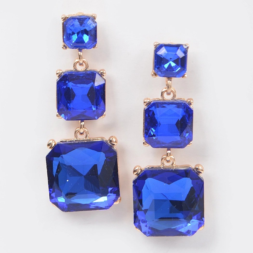 Pendientes colgantes con pedrería - Imagen 3