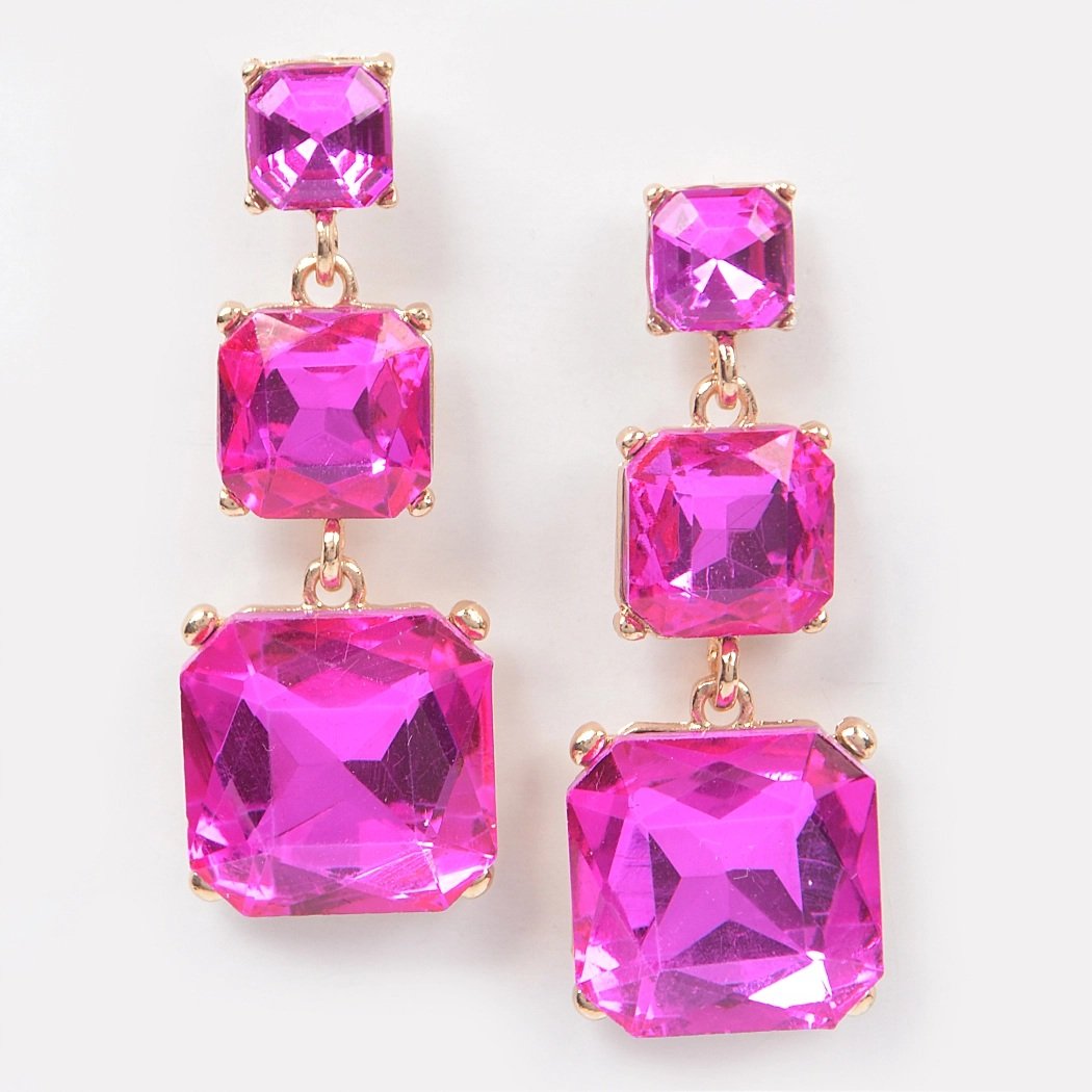 Pendientes colgantes con pedrería - Imagen 4