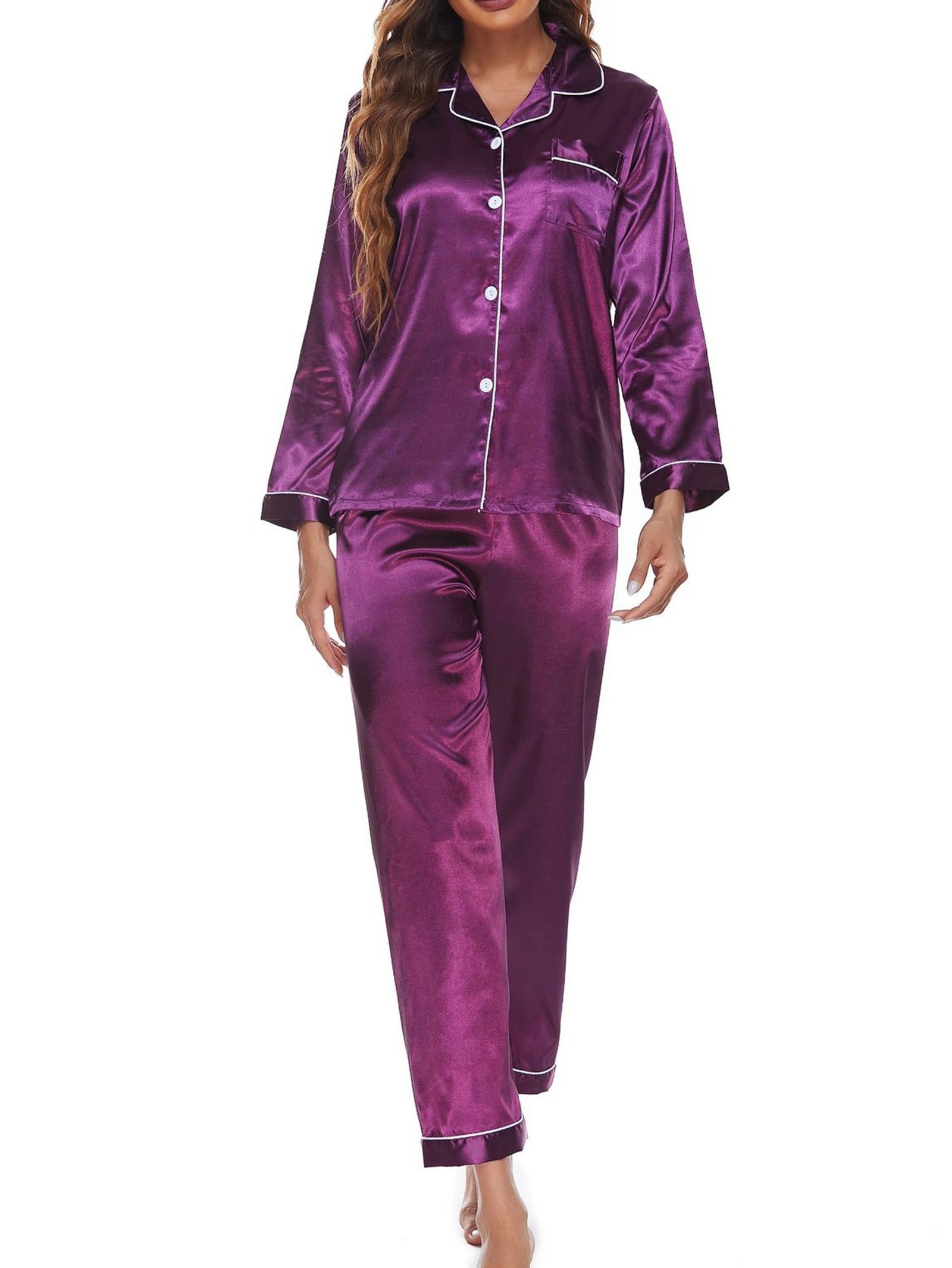 Pijama con botones de manga larga - Imagen 2