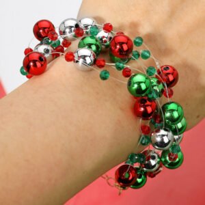 Pulsera de cuentas navideña
