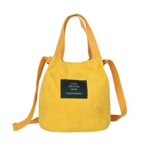Bolso retro de lona de pana