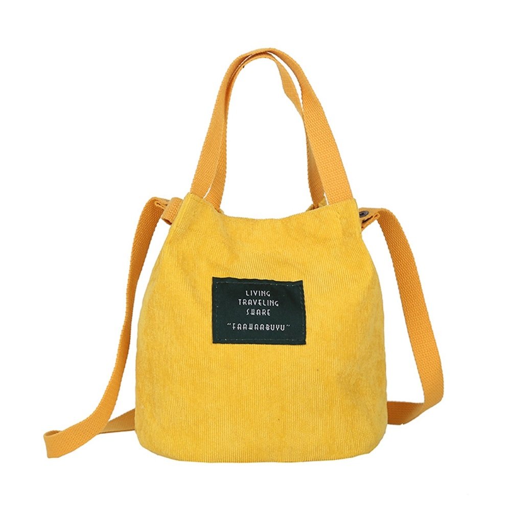 Bolso retro de lona de pana