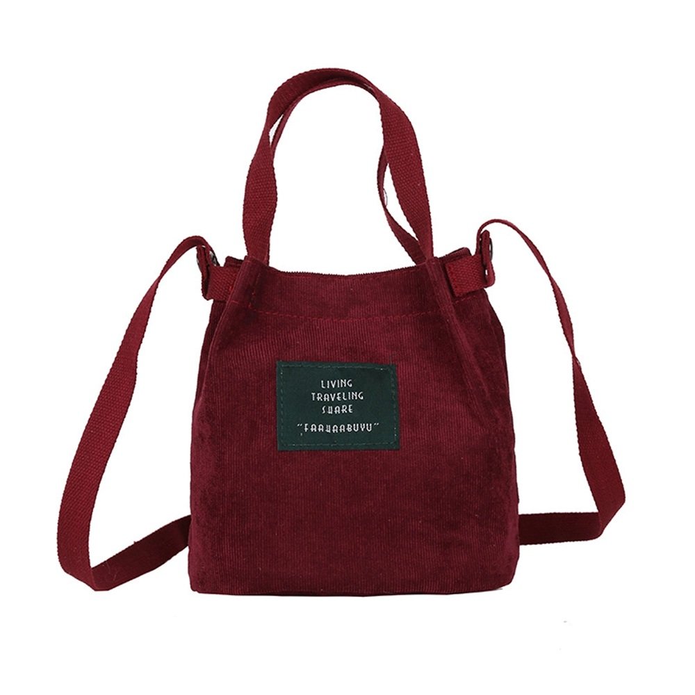 Bolso retro de lona de pana - Imagen 2
