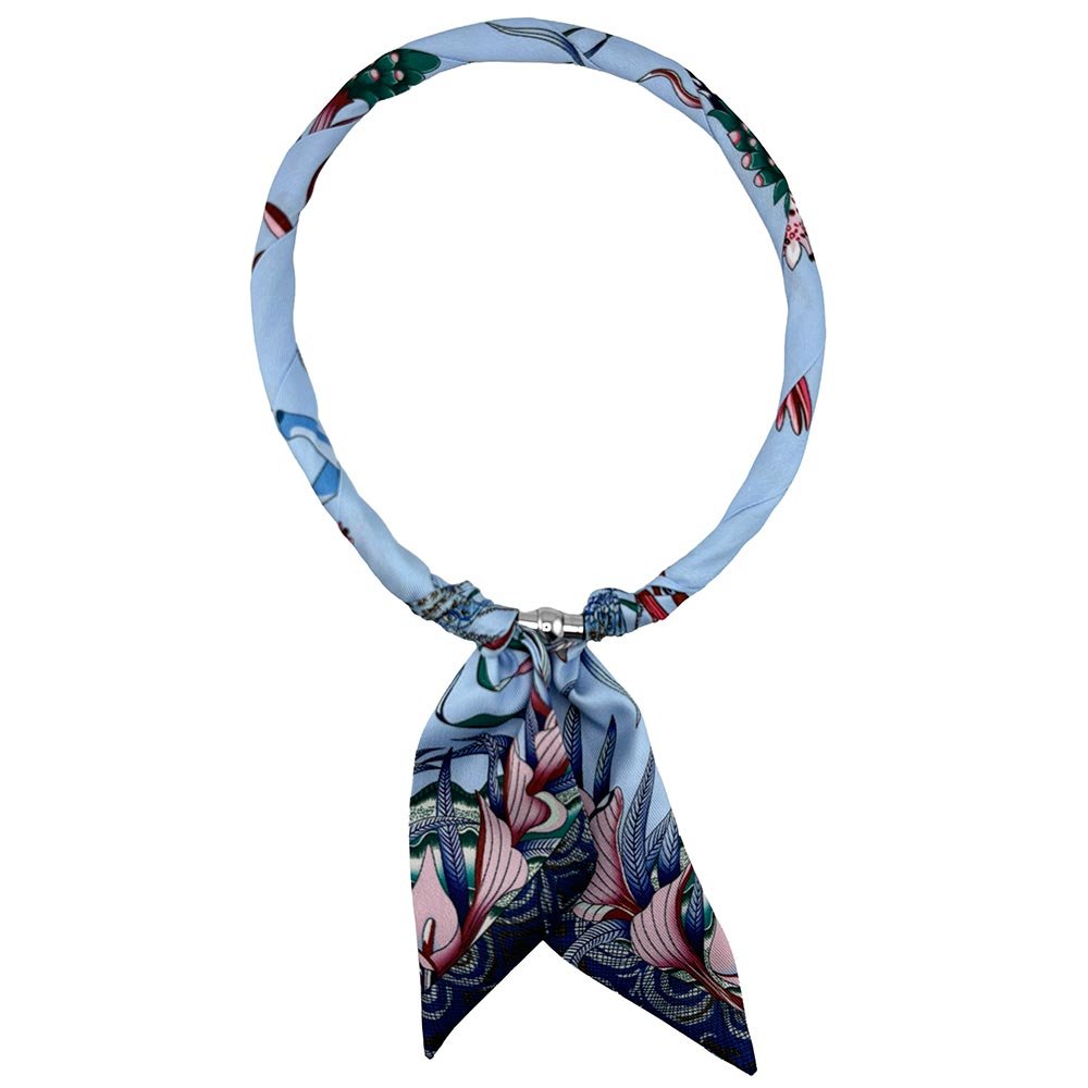 Bufanda tela floral y collar magnético - Imagen 7