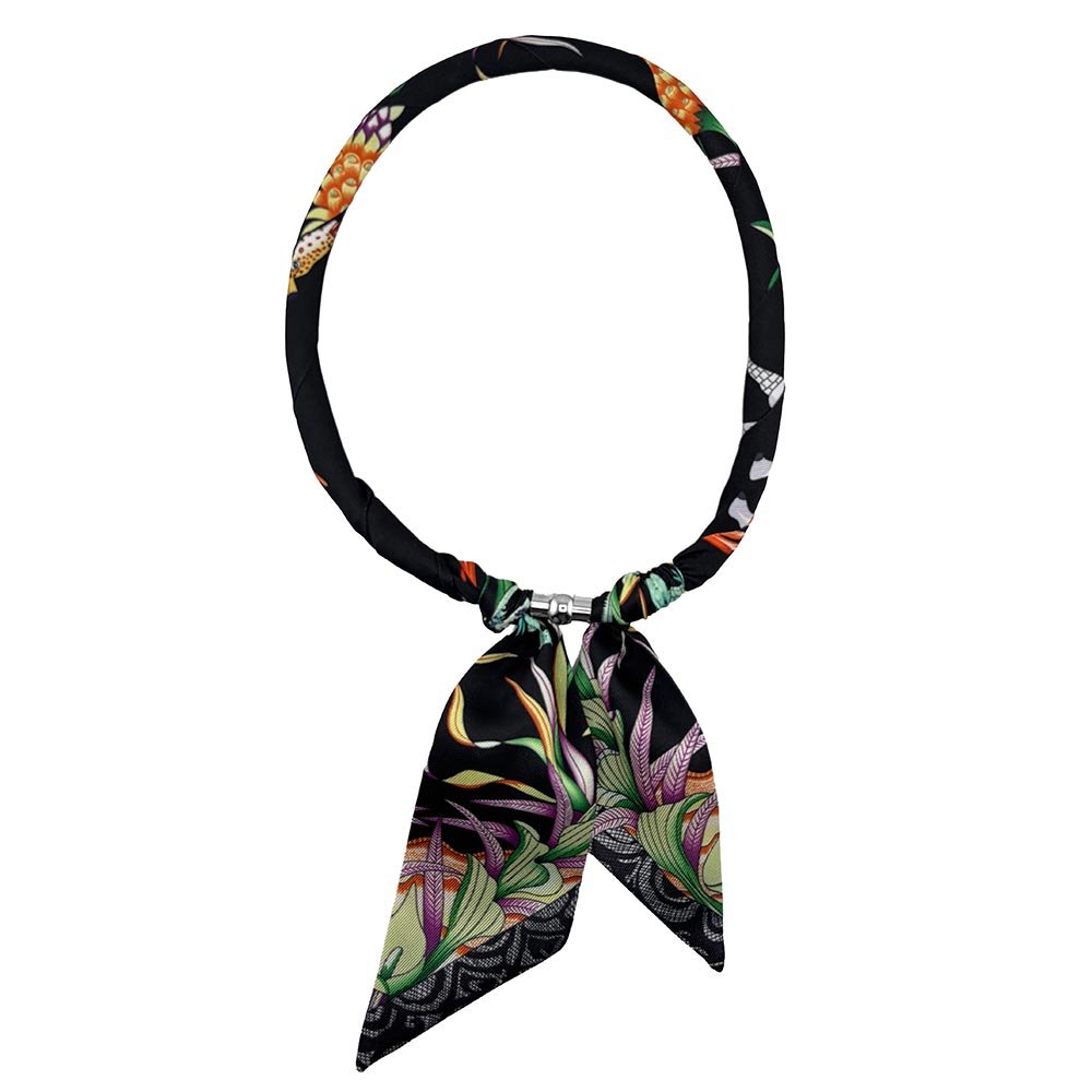Bufanda tela floral y collar magnético - Imagen 5