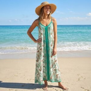 Vestido largo de playa