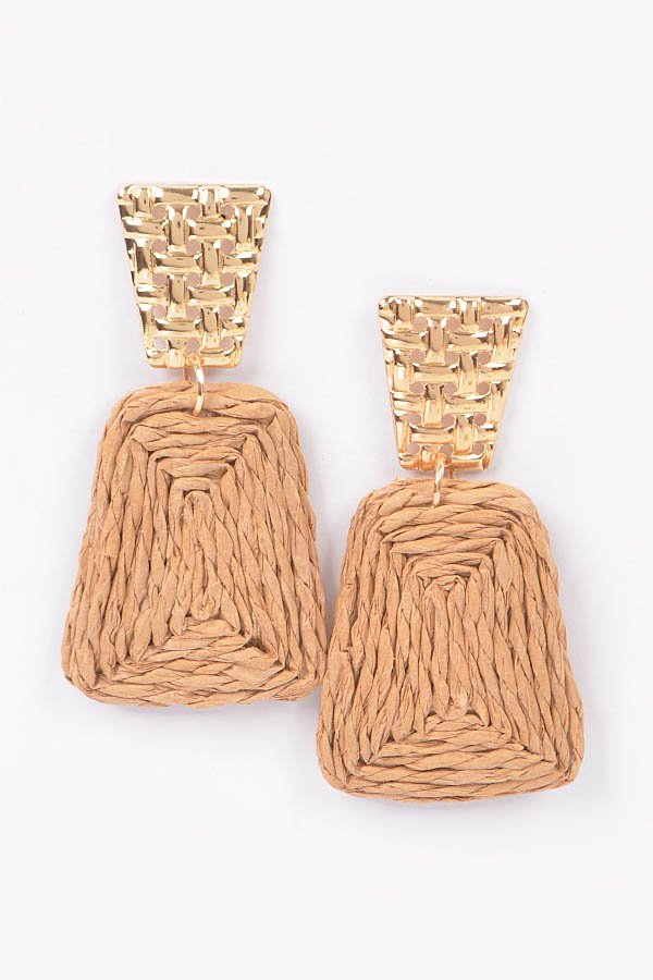 Pendientes colgantes de RAFIA - Imagen 4