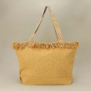 Bolso tote de lentejuelas deshilachados.