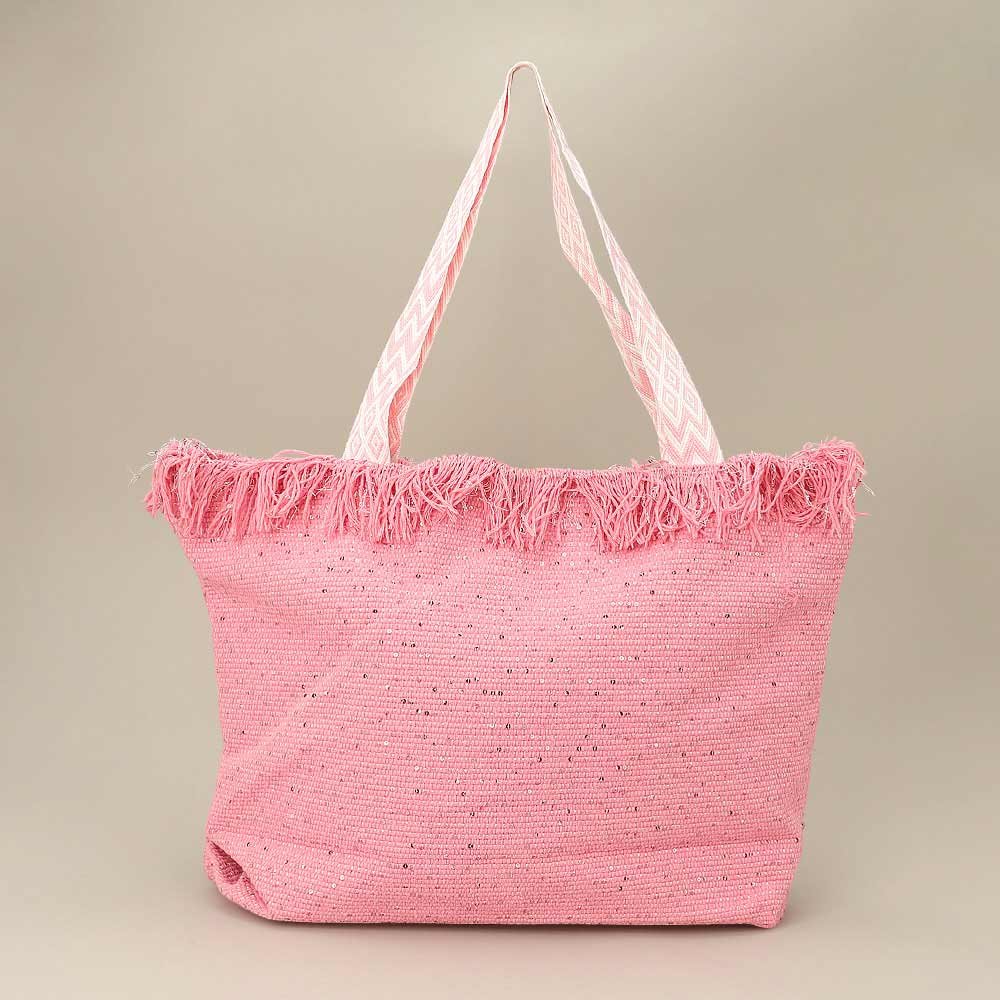 Bolso tote de lentejuelas deshilachados. - Imagen 3