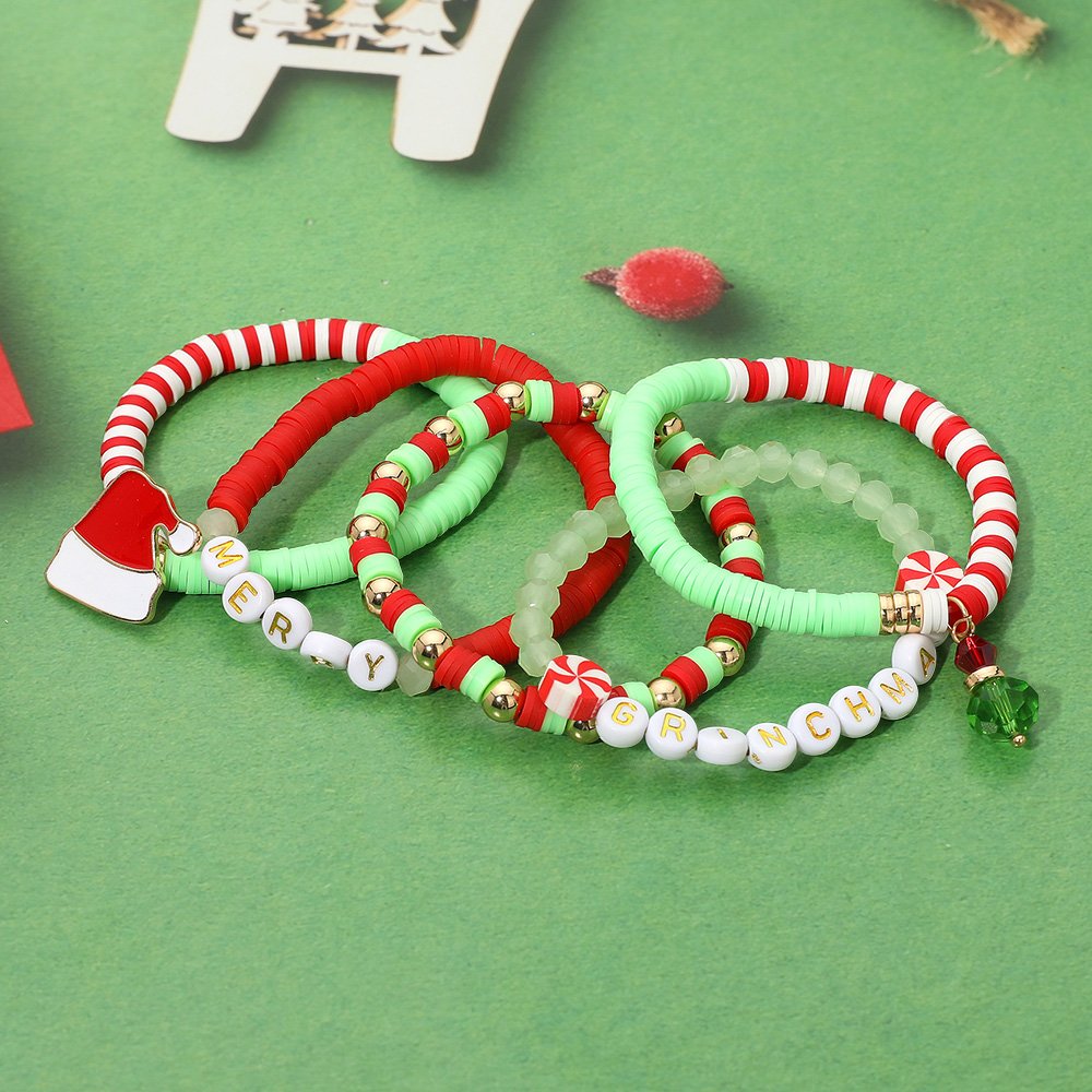 5PCS -pulseras multicapa elásticas - Imagen 2