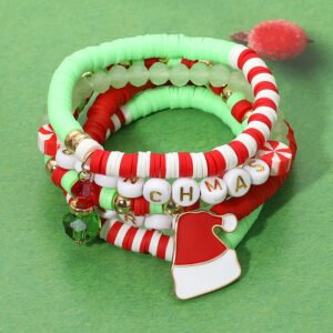 5PCS -pulseras multicapa elásticas