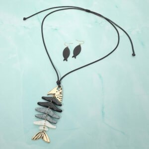 Collar ajustable de espina de pescado