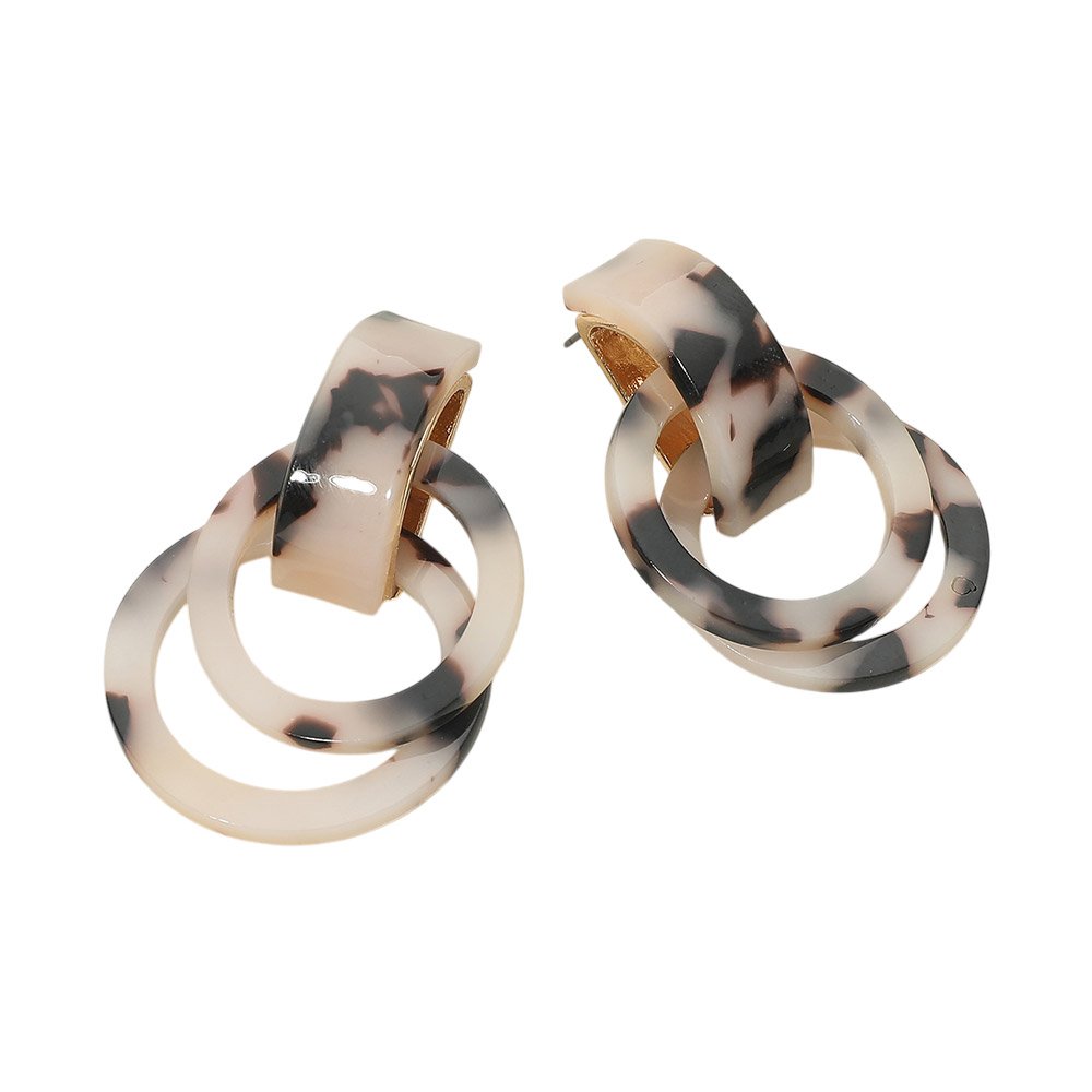 Pendientes de resina con doble círculo - Imagen 7
