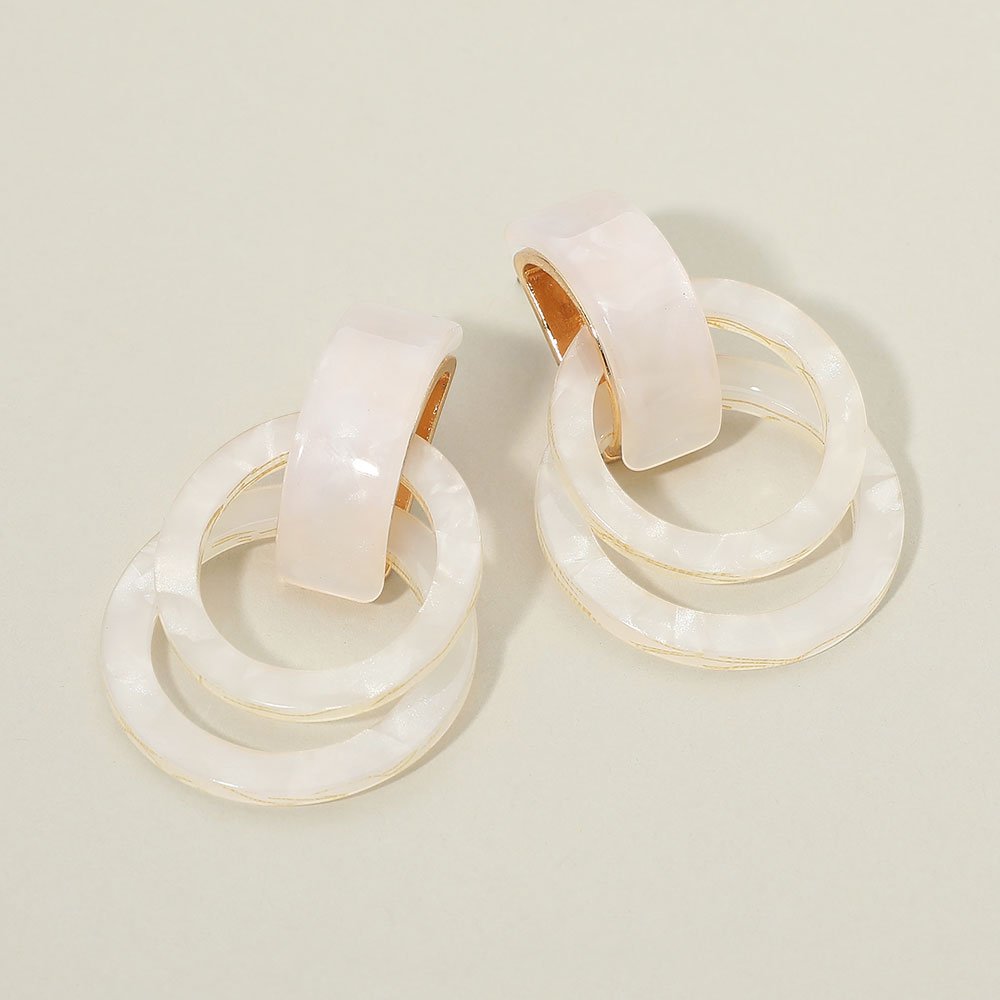 Pendientes de resina con doble círculo - Imagen 6