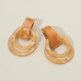 Pendientes de resina con doble círculo - Imagen 4