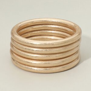 5 unidades - Pulseras metal pulido
