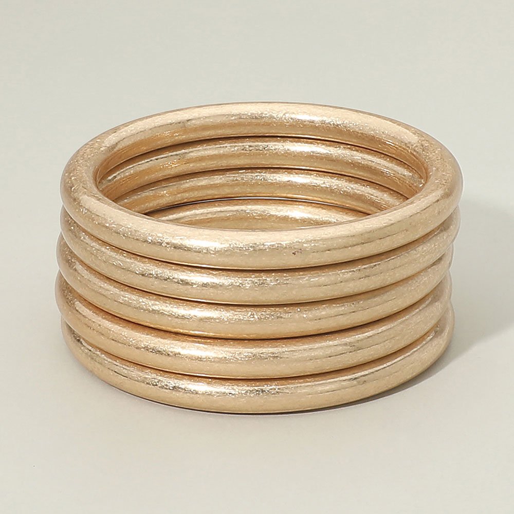 5 unidades - Pulseras metal pulido