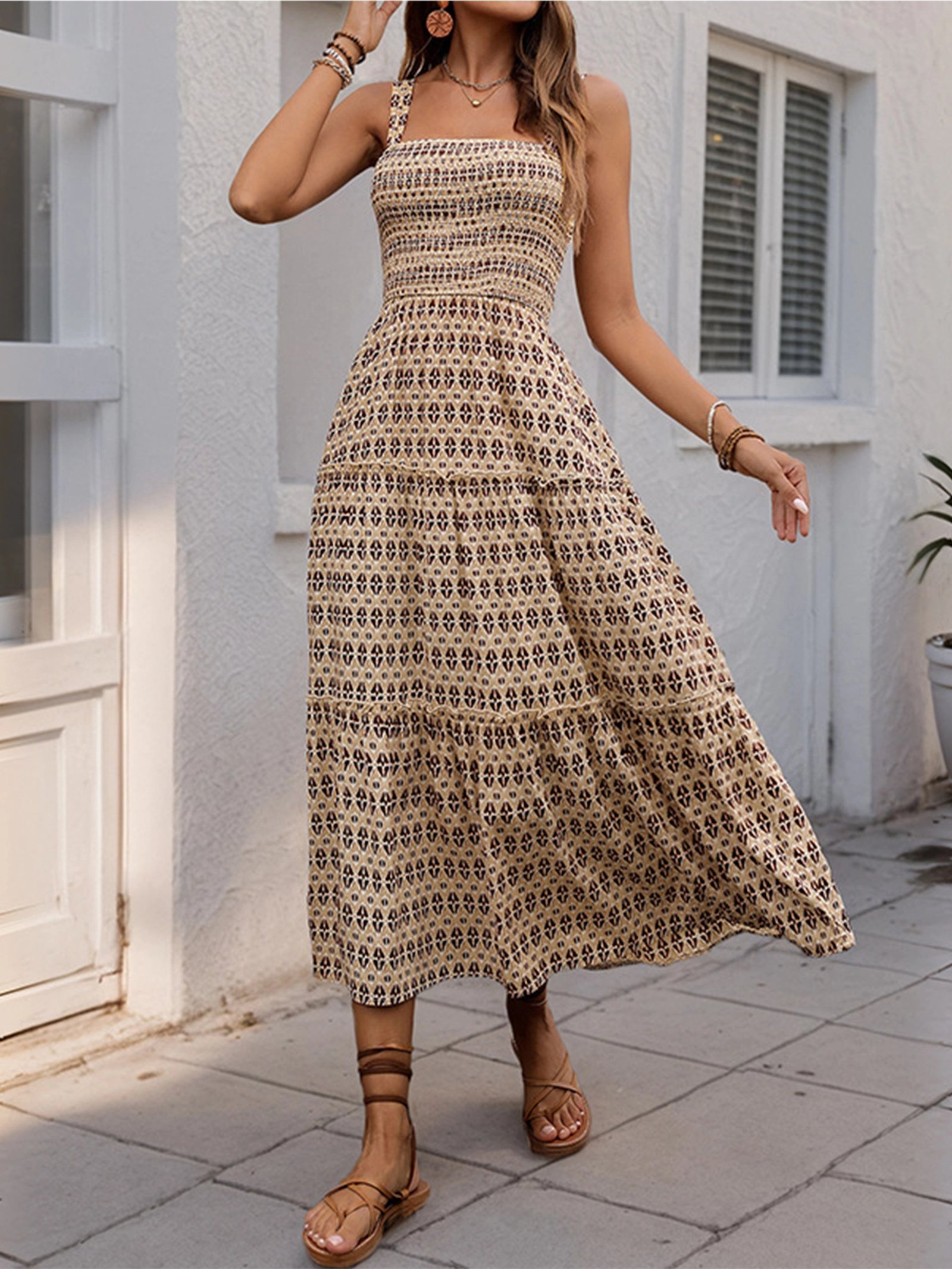 Vestido casual estampado sin mangas. - Imagen 2