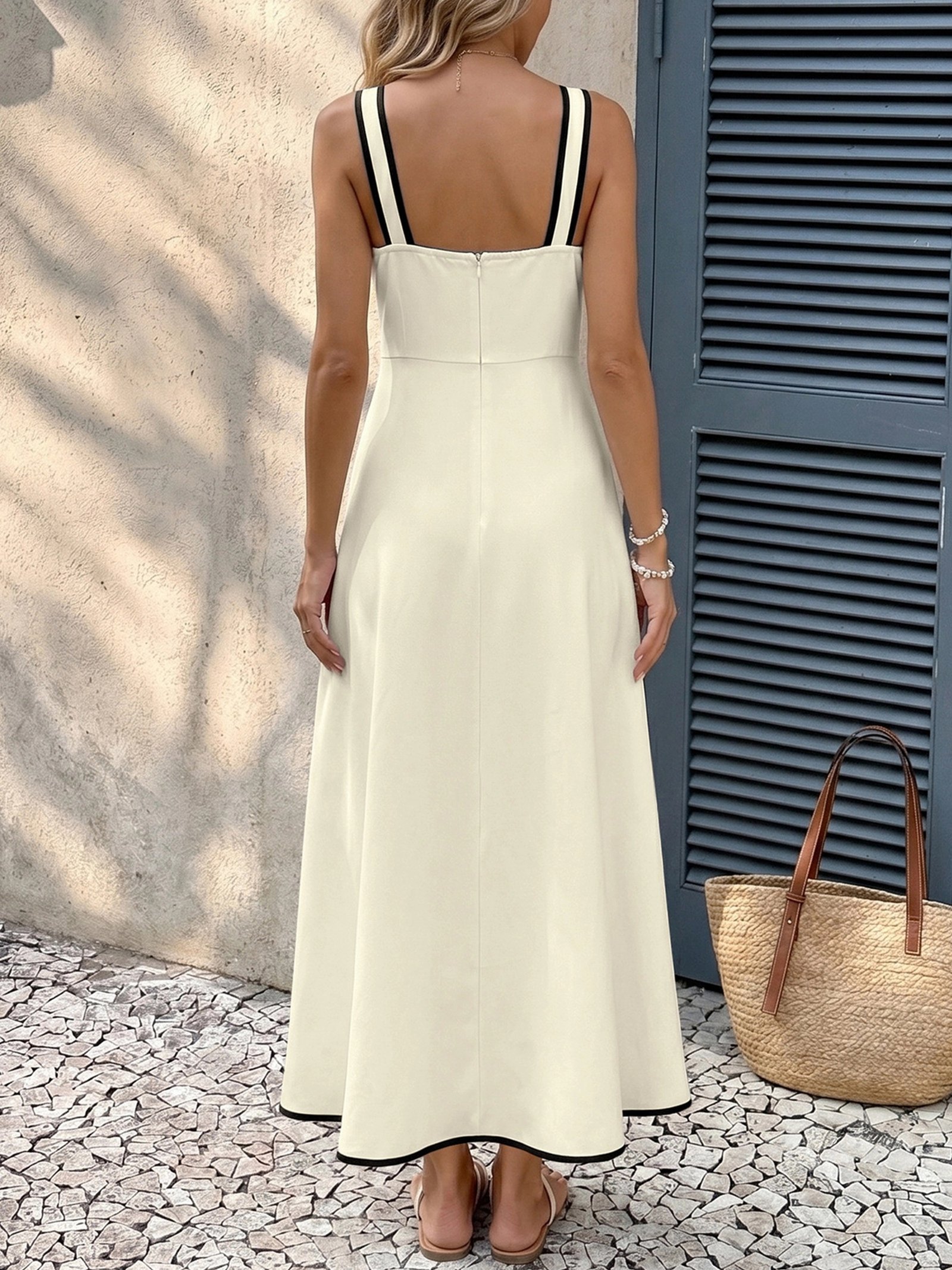 Vestido camisola lazo en la cintura - Imagen 3
