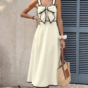 Vestido camisola lazo en la cintura
