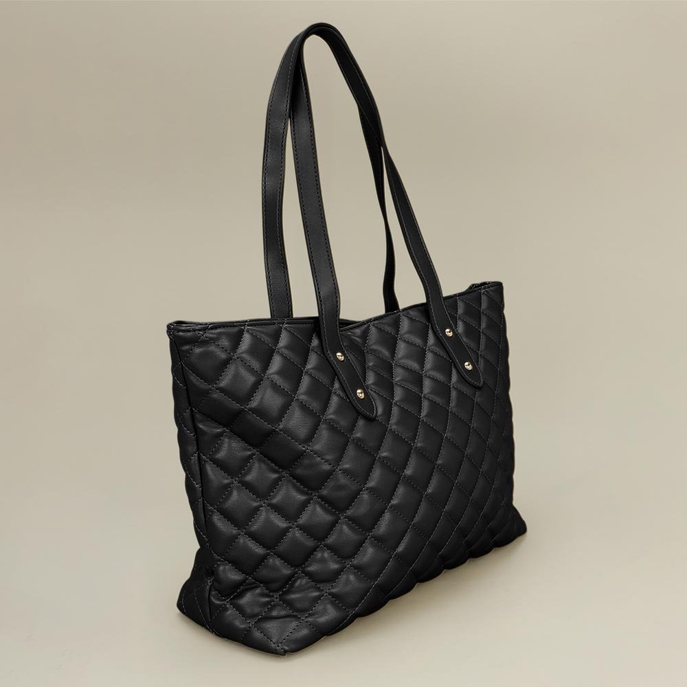 Bolso tote acolchado de piel sintética - Imagen 5