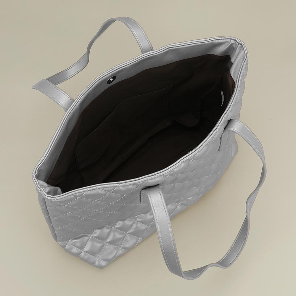 Bolso tote acolchado de piel sintética - Imagen 3