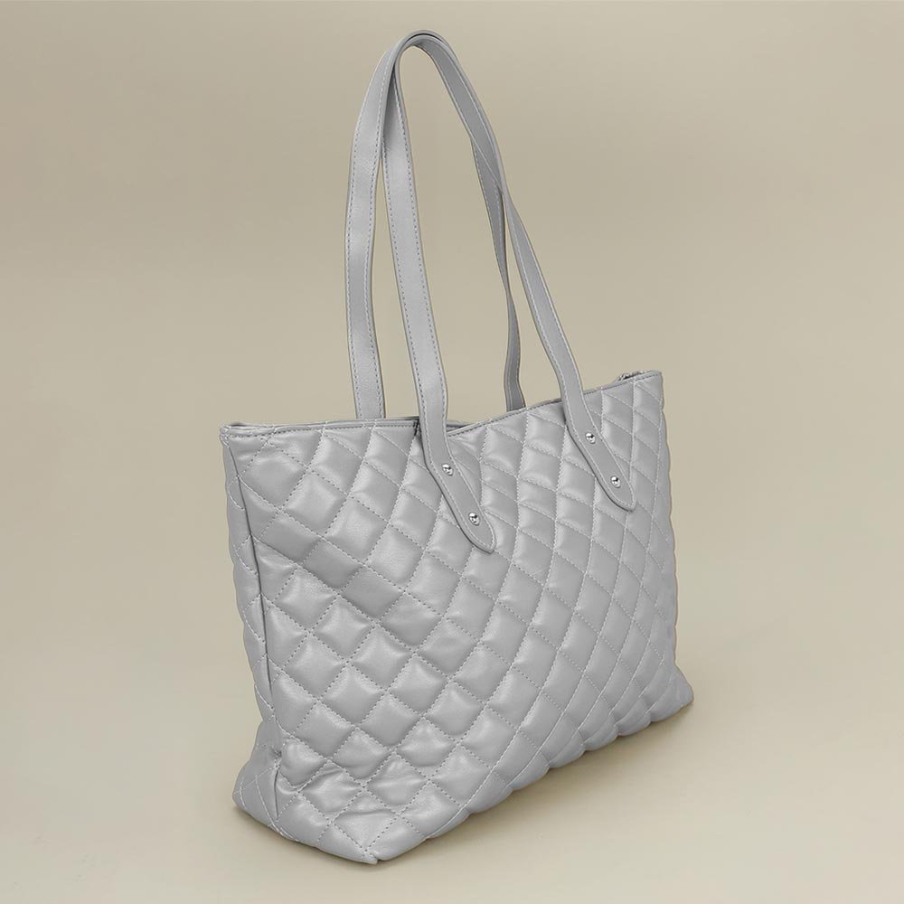 Bolso tote acolchado de piel sintética - Imagen 2