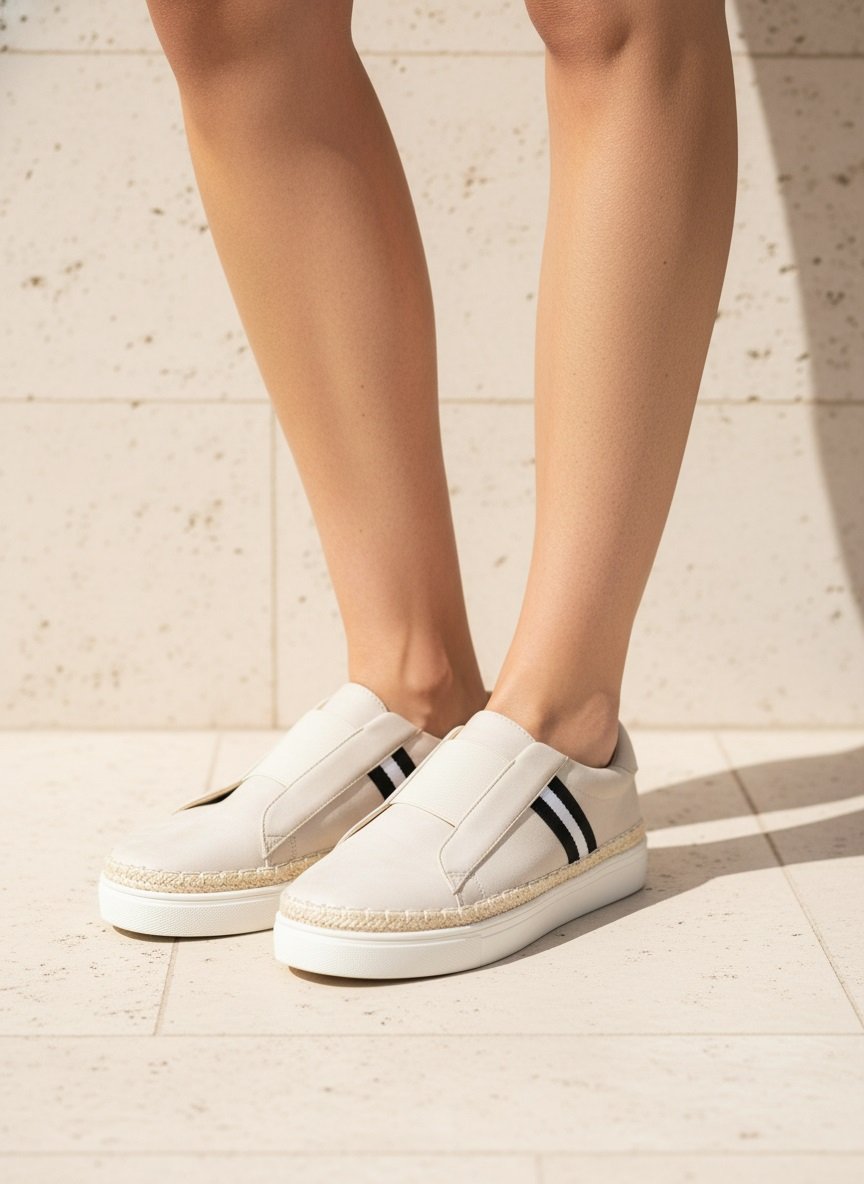 Zapatillas con plataforma Hueso